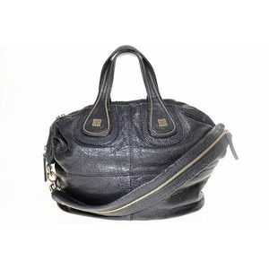 Givenchy Pebbled Lambskin Nightingale Zip Animation Medium Bag Black